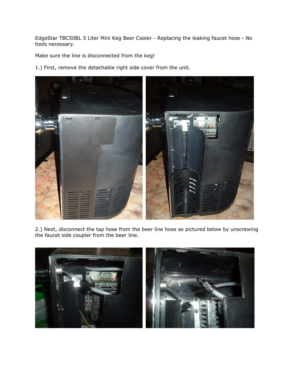 EdgeStar MINI KEG TBC50BL User Manual | 2 pages