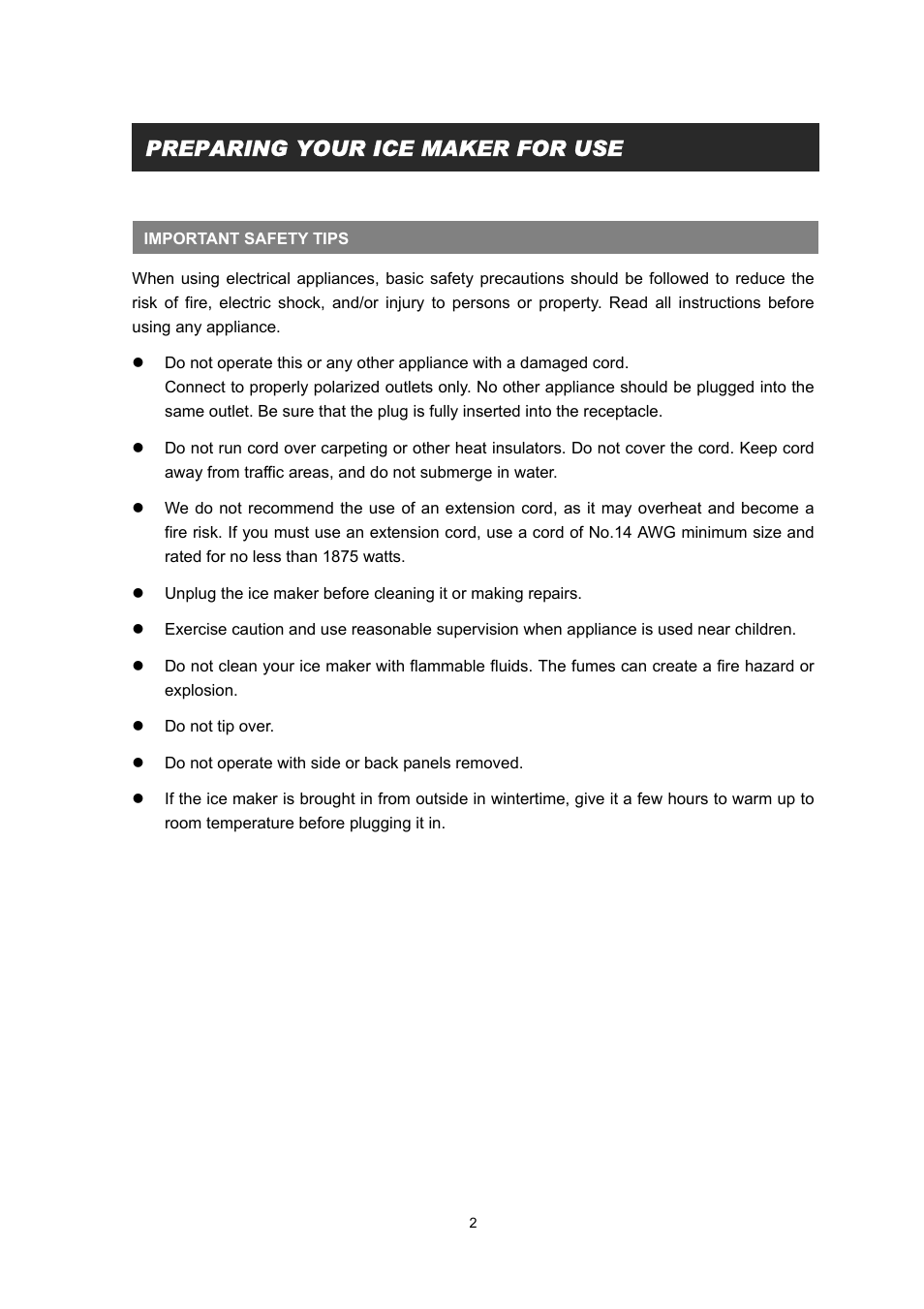 Preparing your ice maker for use | EdgeStar IP300P User Manual | Page 4 / 10