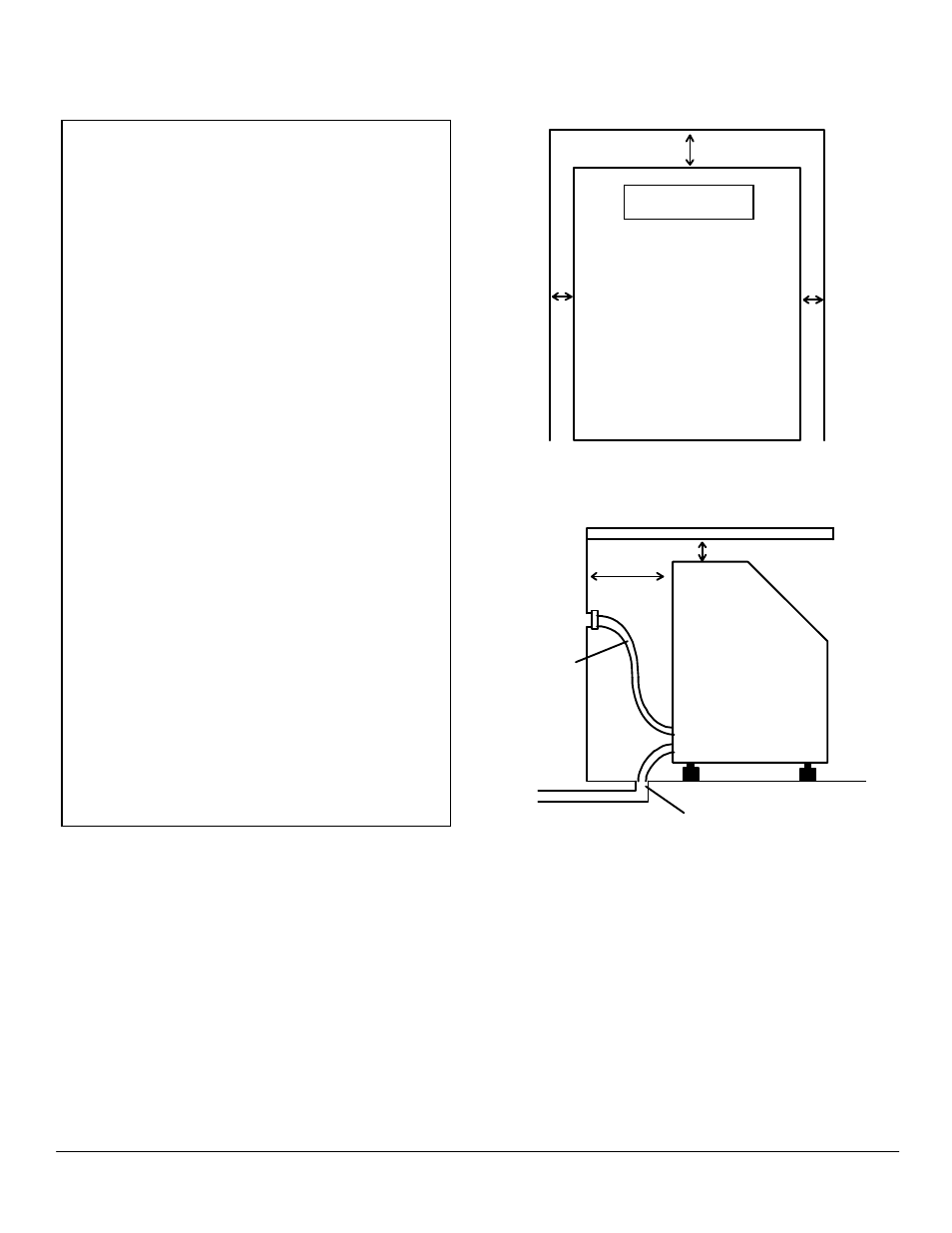 Floor drain 4” water line, Installation clearance requirements | EdgeStar IB1000SS User Manual | Page 7 / 22