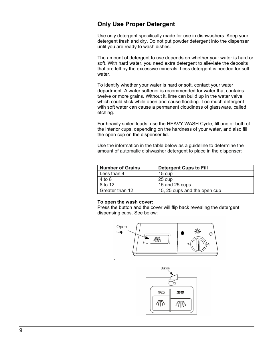 Only use proper detergent | EdgeStar DWP60ES User Manual | Page 13 / 24