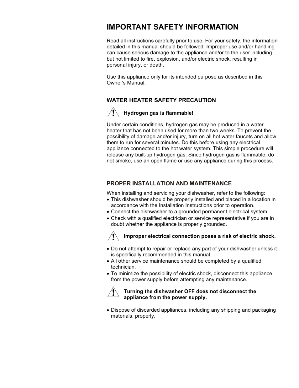 Important safety information | EdgeStar DWP60ES User Manual | Page 2 / 24