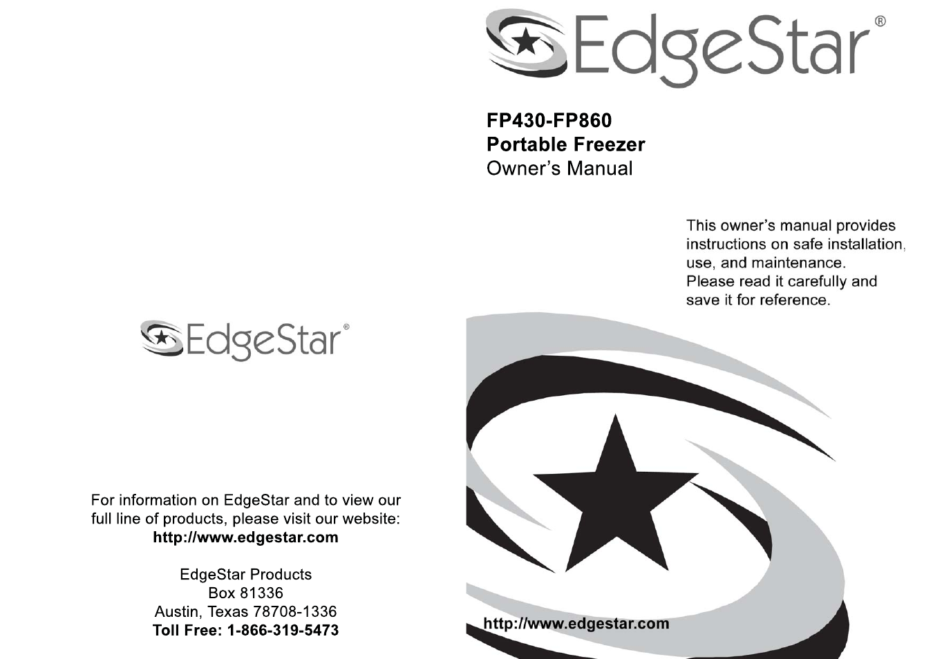 EdgeStar FP430-FP860 User Manual | 7 pages