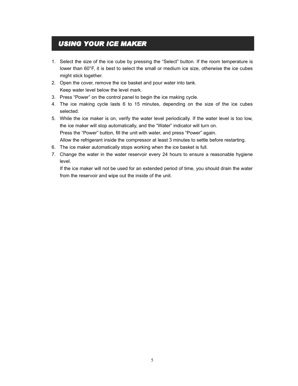 EdgeStar IP210SS User Manual | Page 7 / 13