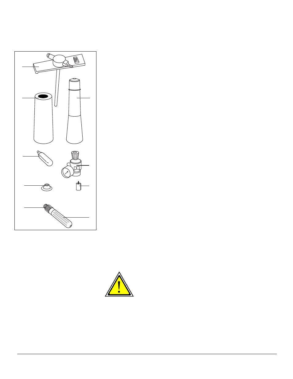 Warning, Non-pressurized accessory kit part descriptions | EdgeStar MINI KEGERATOR TBC50S User Manual | Page 9 / 19