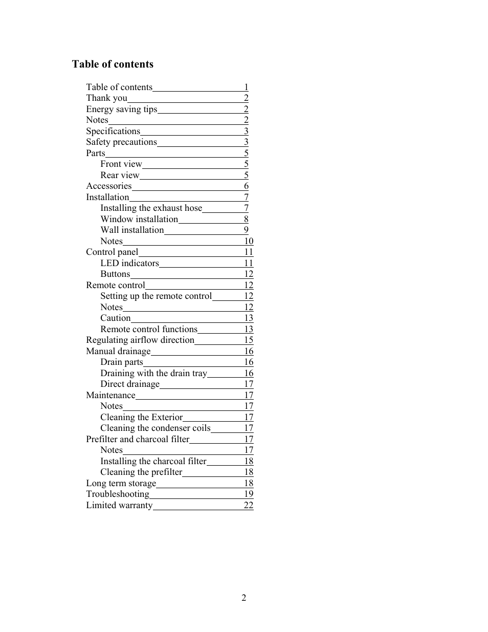 EdgeStar AP410W User Manual | Page 2 / 25