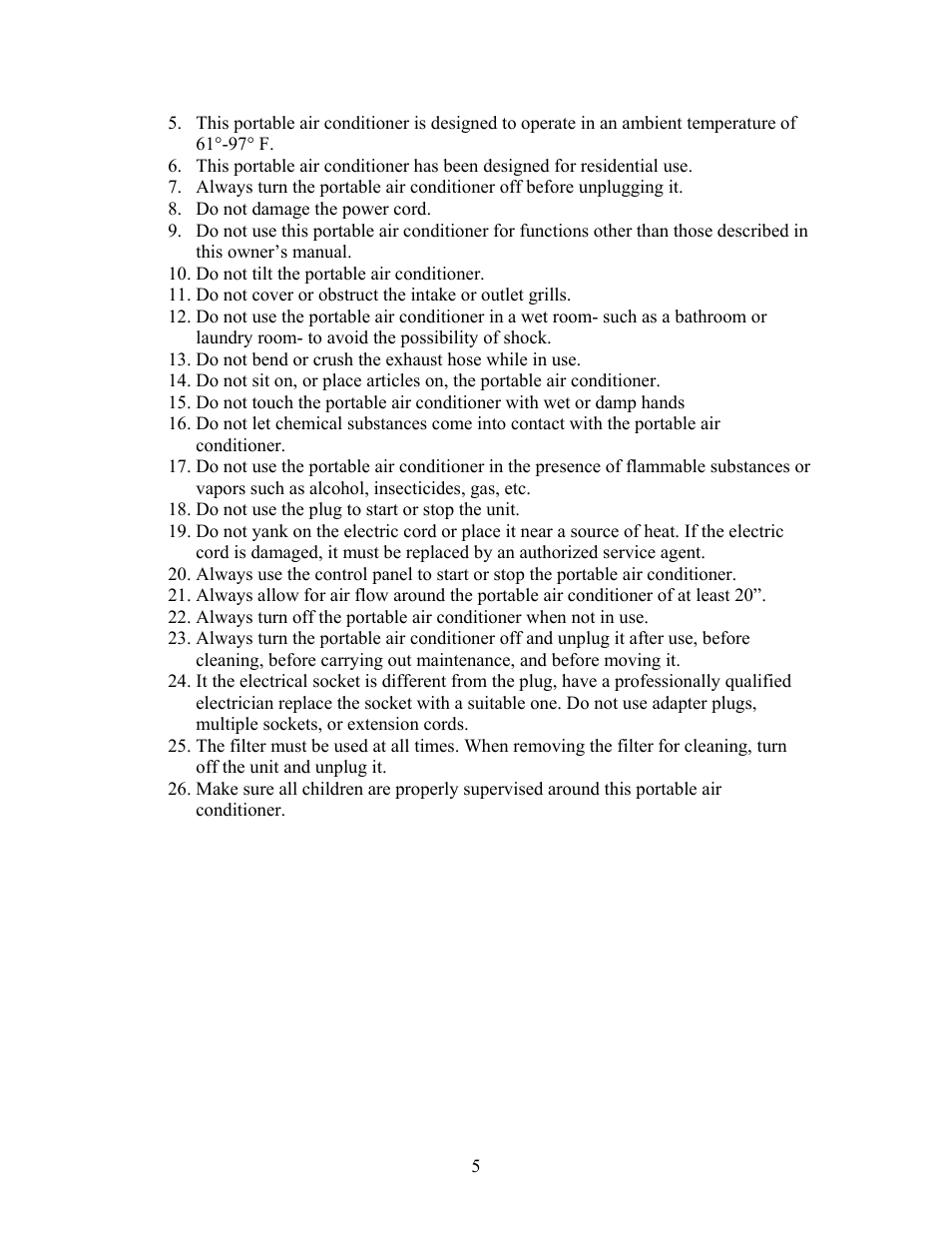 EdgeStar AP410W User Manual | Page 5 / 25