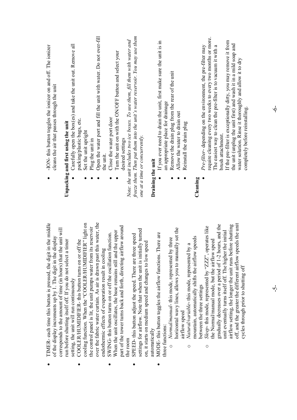 EdgeStar Evaporative Air Cooler - Tower Design EAC210TS User Manual | Page 4 / 7