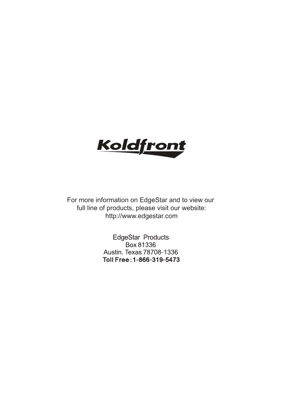 EdgeStar PAC8000S User Manual | Page 14 / 14