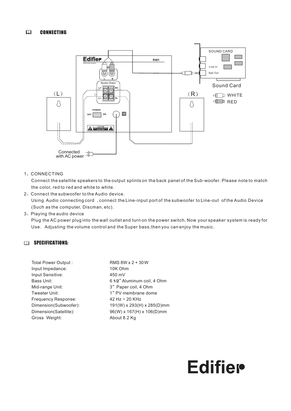 Edifier Enterprises Canada R401 User Manual | Page 4 / 4
