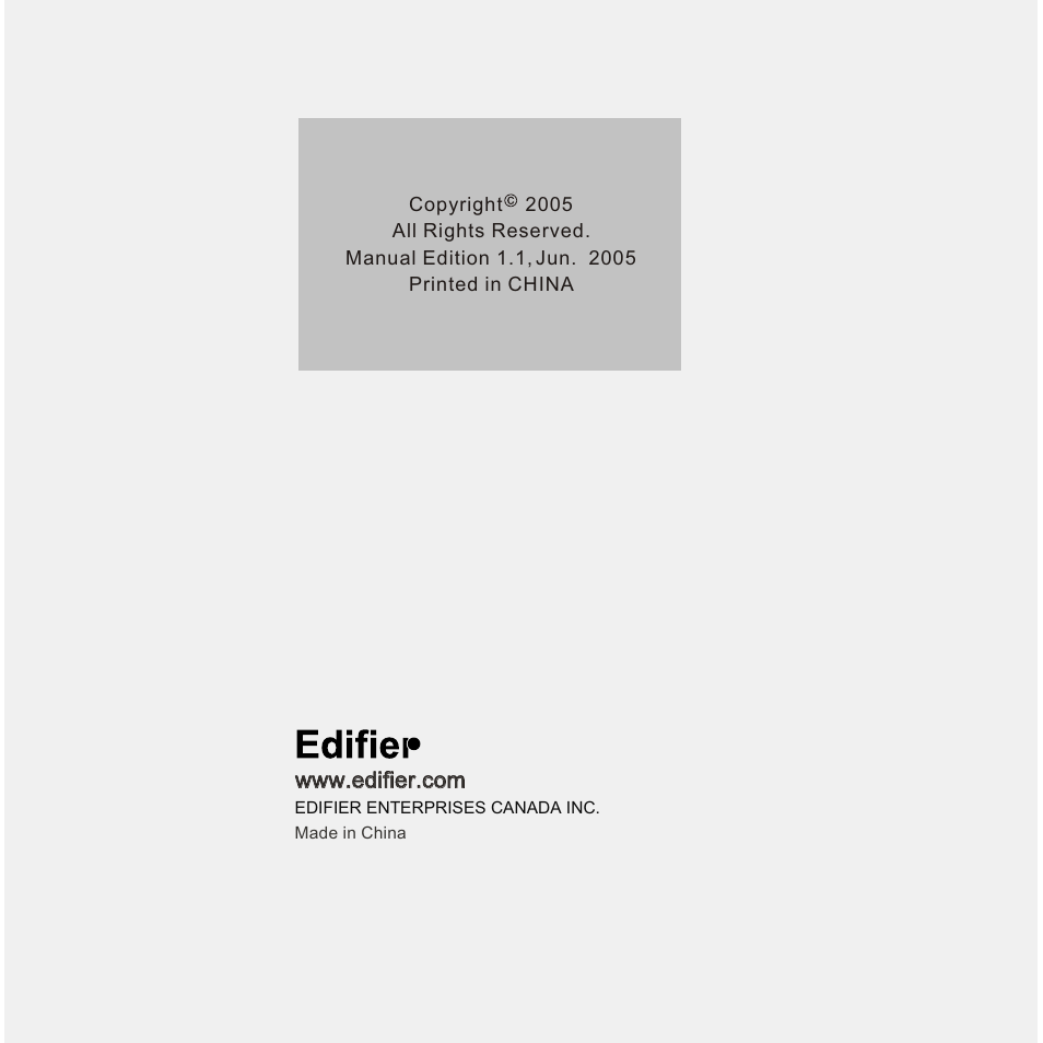 Т³гж 8 | Edifier Enterprises Canada M1500 User Manual | Page 8 / 8