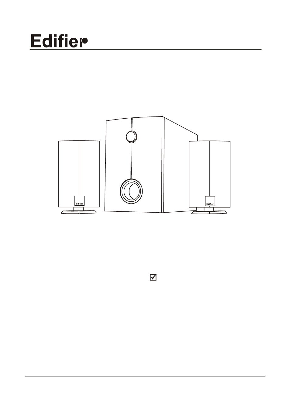 Edifier Enterprises Canada R301 User Manual | 4 pages