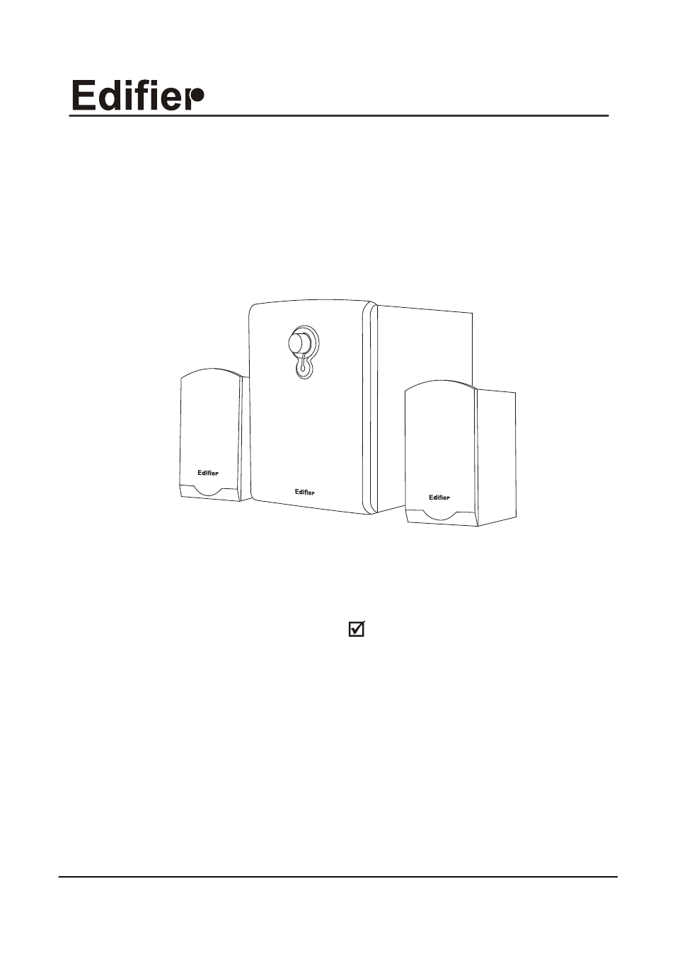 Edifier Enterprises Canada R133 User Manual | 4 pages