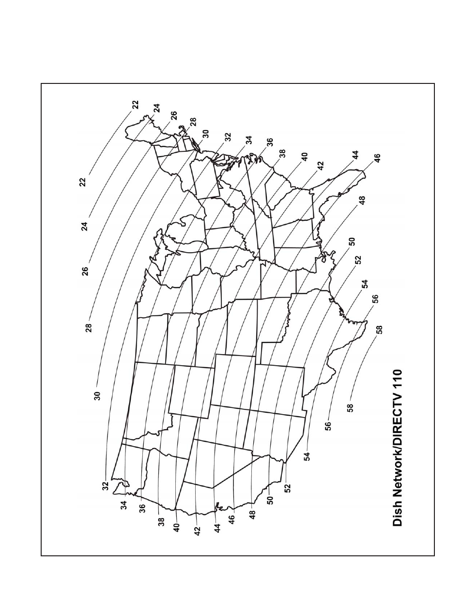 Elevation map for dish/directv 110 | EchoStar 9630 LP User Manual | Page 15 / 24
