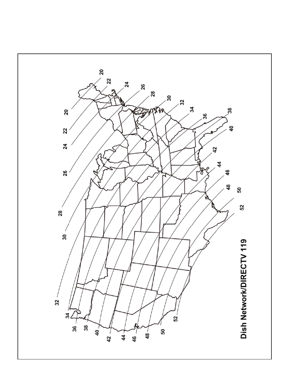 Elevation map for dish/directv 119 | EchoStar 9630 LP User Manual | Page 16 / 24