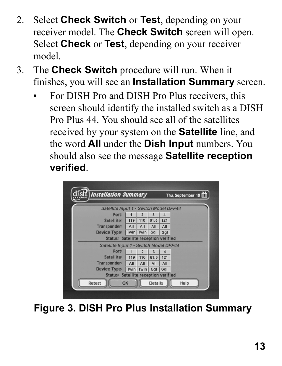 Figure 3. dish pro plus installation summary | EchoStar 44 User Manual | Page 12 / 24