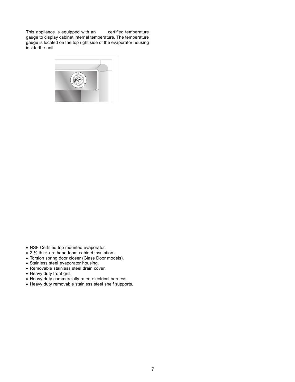 KELVINATOR COMMERCIAL FREEZER/REFRIGERATOR GLASS DOOR REFRIGERATOR User Manual | Page 7 / 32