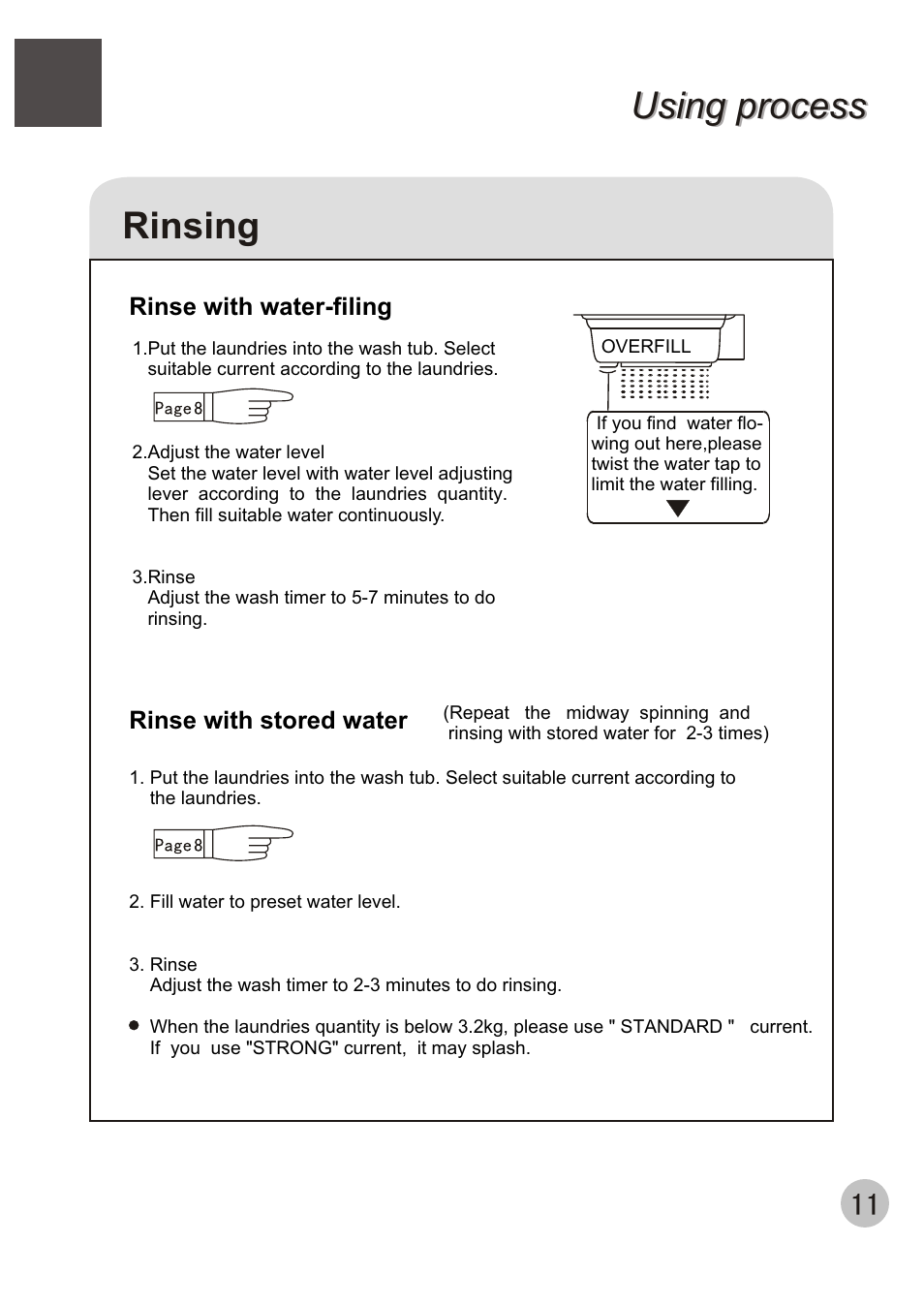 Rinsing using process using process | KELVINATOR KL72TT User Manual | Page 13 / 20