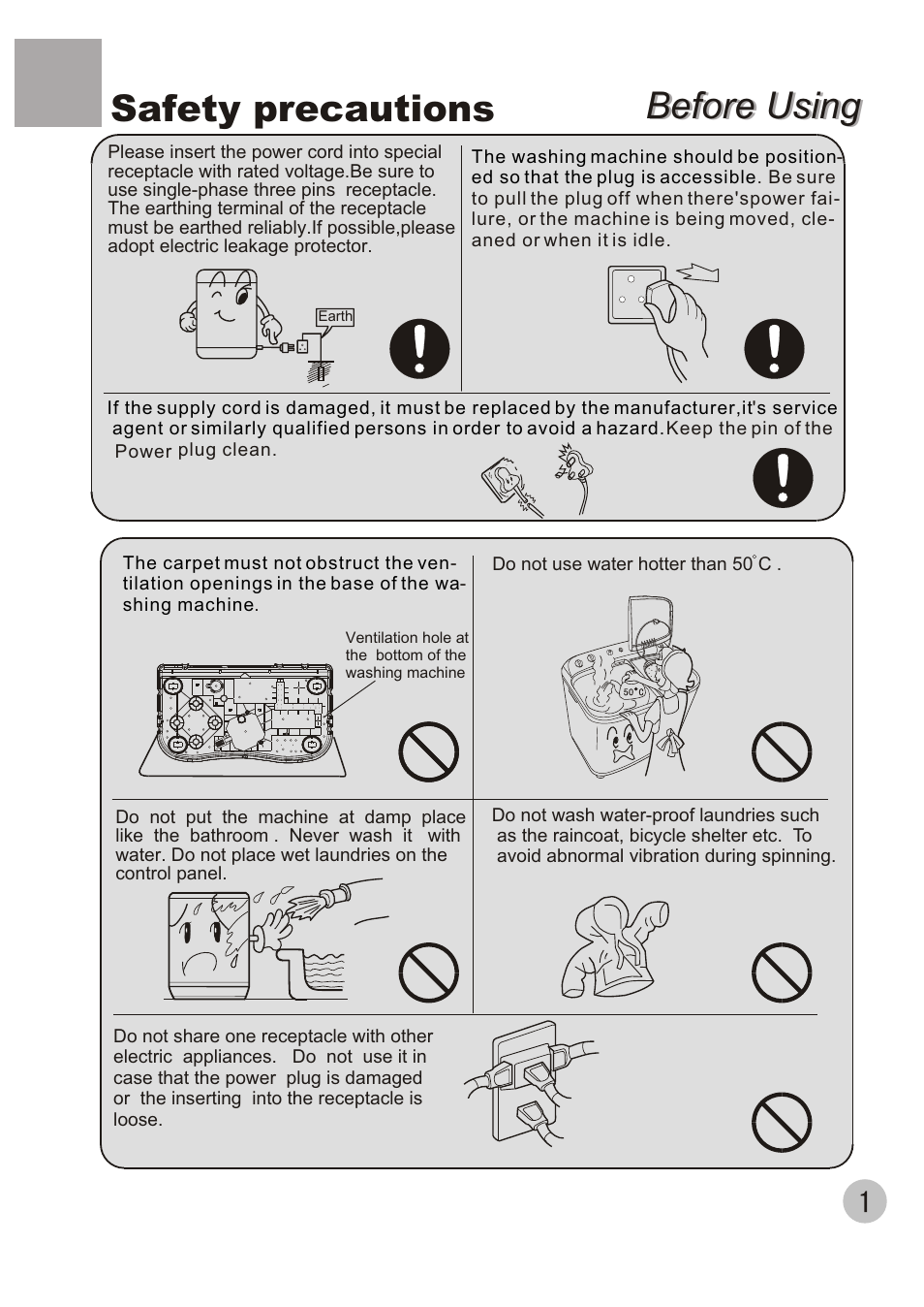 Before using, Before using safety precautions | KELVINATOR KL72TT User Manual | Page 3 / 20