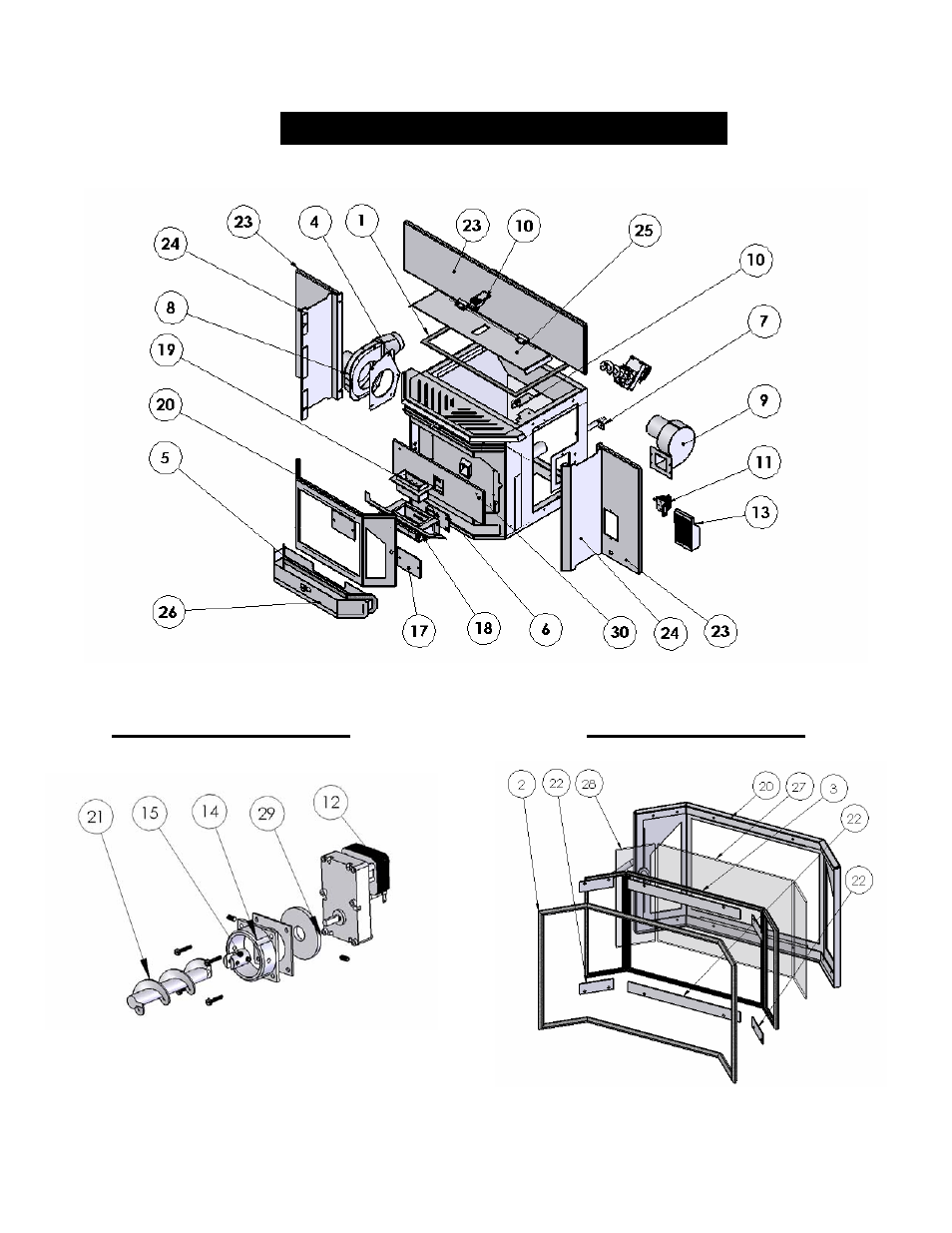 Illustrated parts diagram | England's Stove Works 25-EPI User Manual | Page 44 / 49