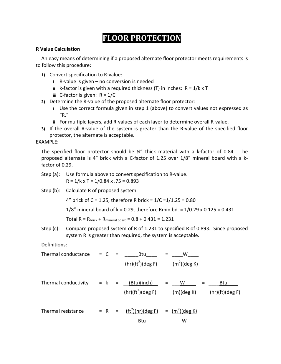 Floor protection | England's Stove Works TRANQUILITY 17VL User Manual | Page 16 / 30