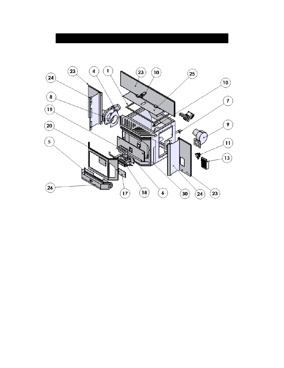 Illustrated parts diagram – insert | England's Stove Works 55-SHPEPI User Manual | Page 55 / 62