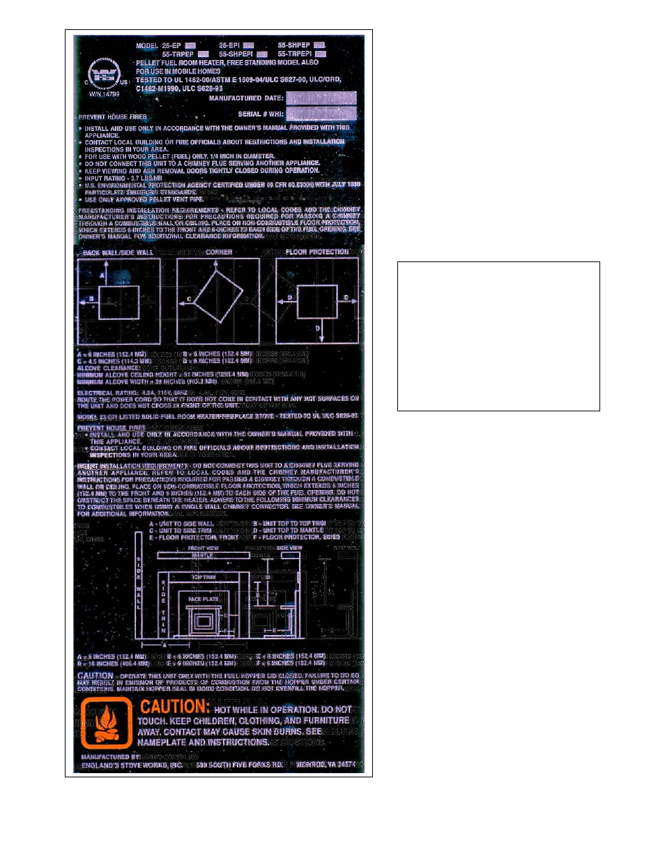 England's Stove Works 55-SHPEPI User Manual | Page 57 / 62