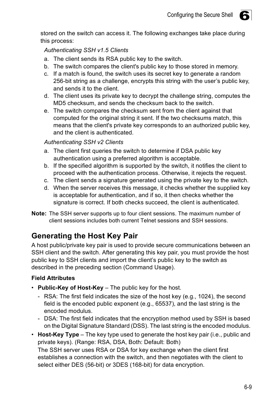 Generating the host key pair | Edge Products ES3528-WDM User Manual | Page 111 / 556