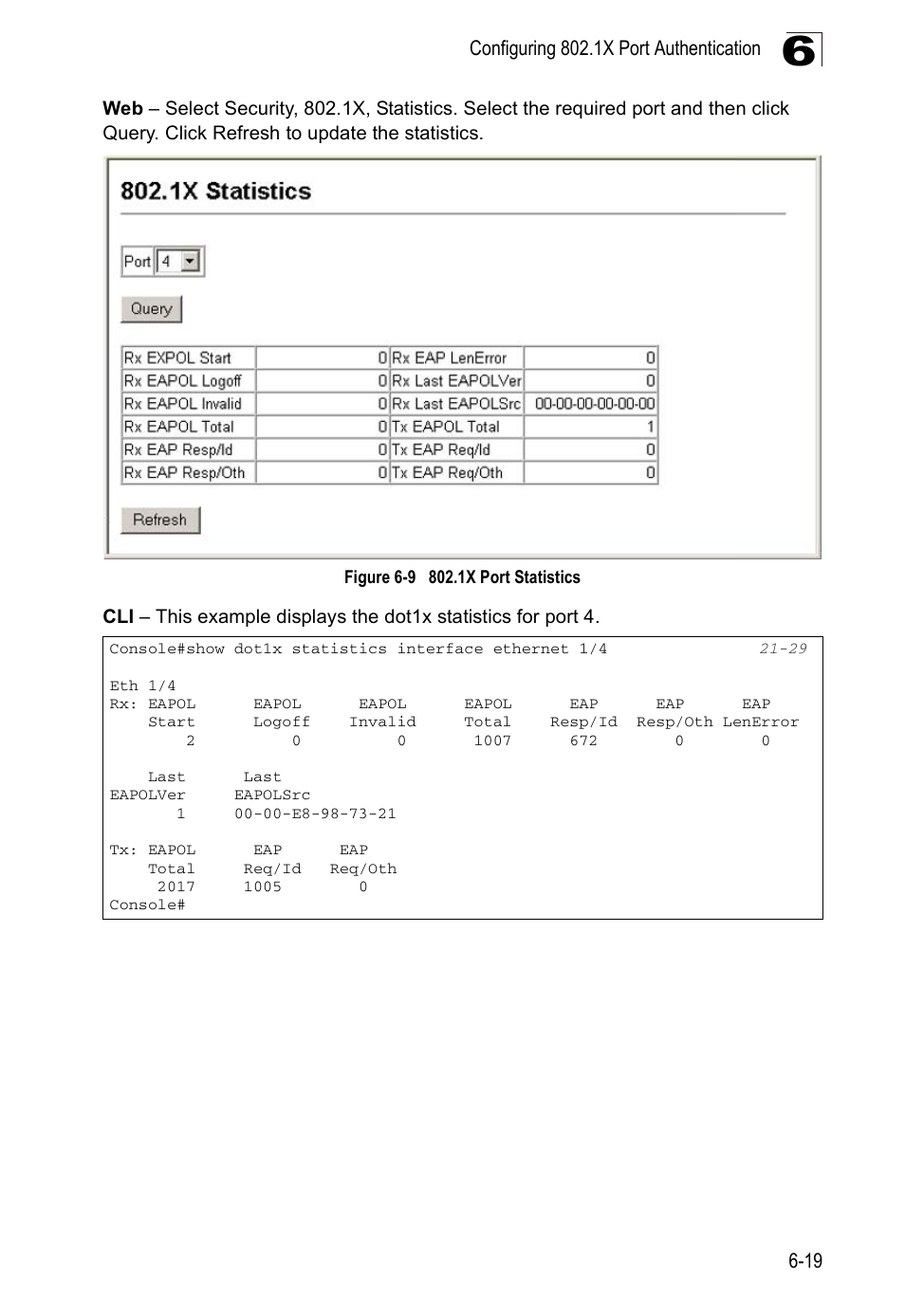 Figure 6-9, 1x port statistics | Edge Products ES3528-WDM User Manual | Page 121 / 556