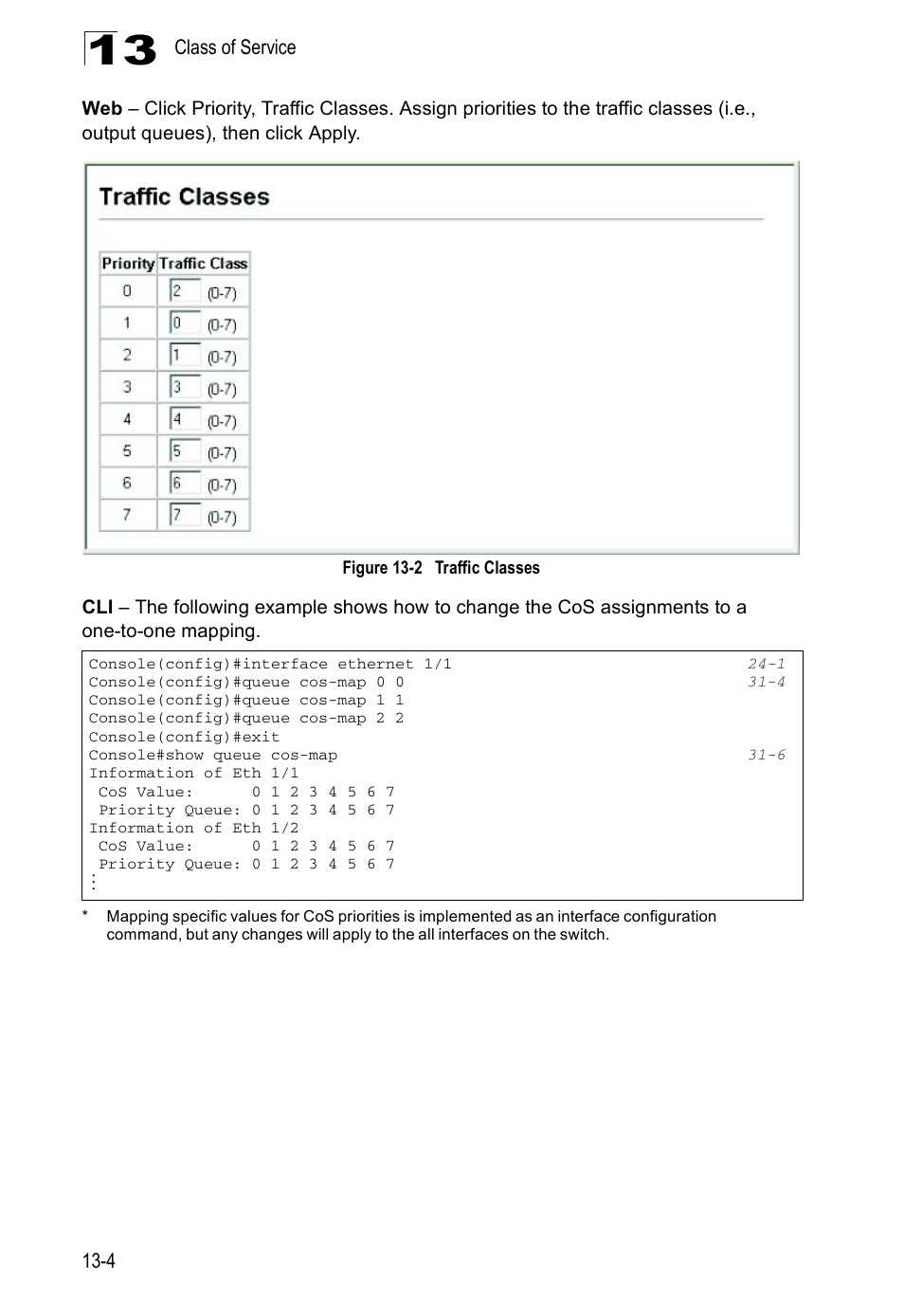 Figure 13-2, Traffic classes | Edge Products ES3528-WDM User Manual | Page 220 / 556