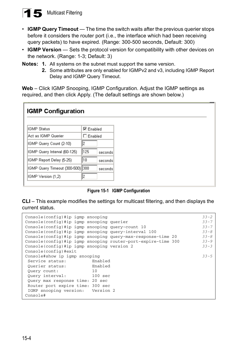 Figure 15-1, Igmp configuration | Edge Products ES3528-WDM User Manual | Page 240 / 556