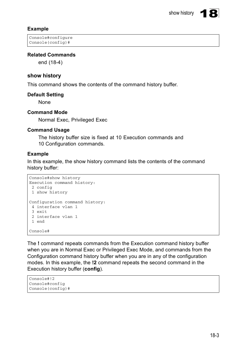 Show history | Edge Products ES3528-WDM User Manual | Page 275 / 556