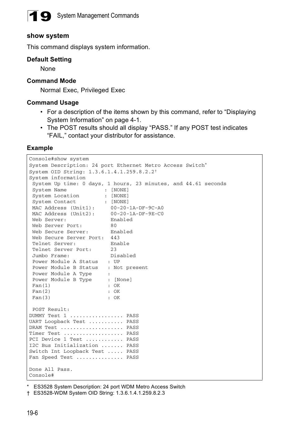 Show system | Edge Products ES3528-WDM User Manual | Page 284 / 556
