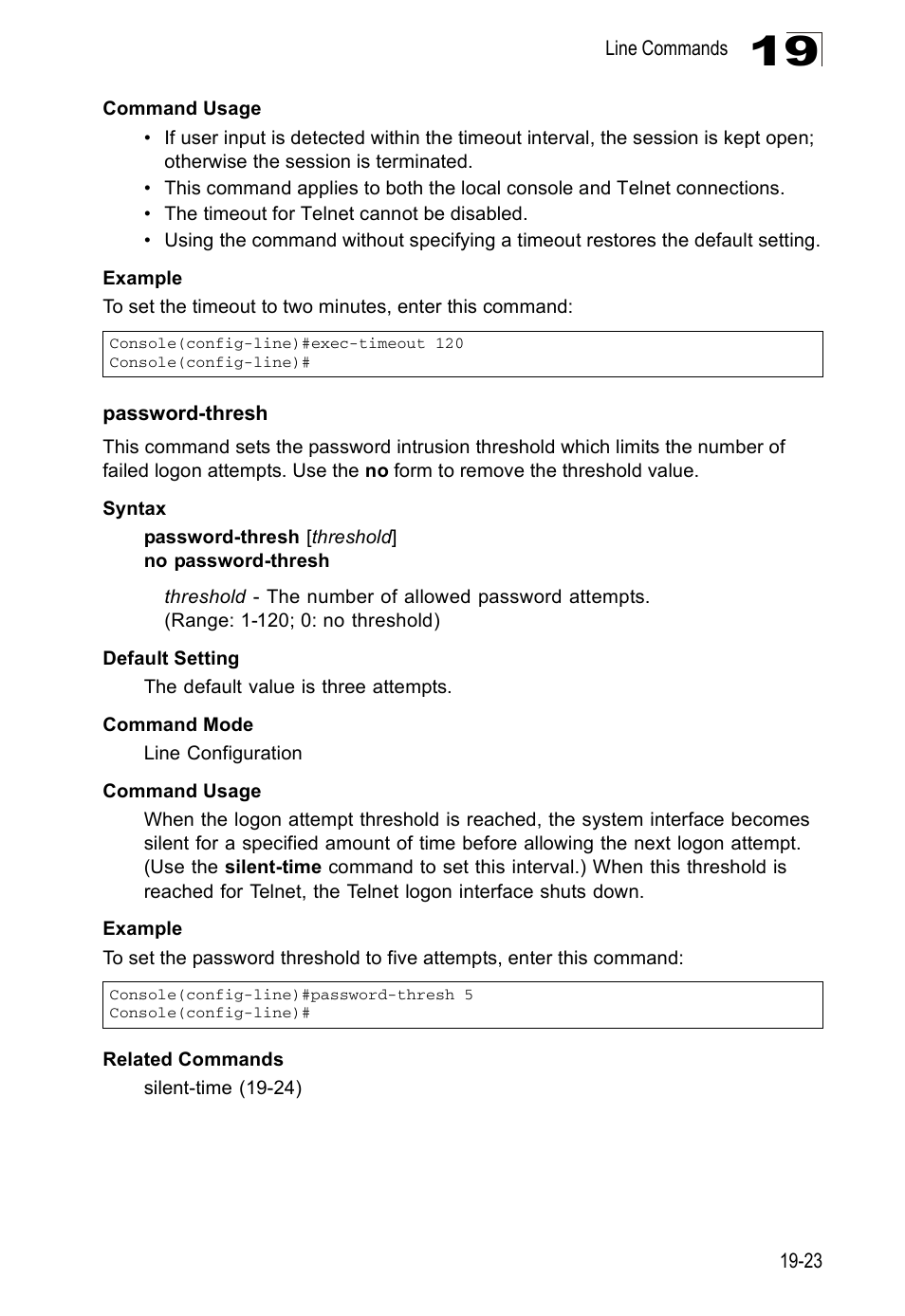 Password-thresh, Password-thresh 19-23, Password-thresh (19-23) | Edge Products ES3528-WDM User Manual | Page 301 / 556