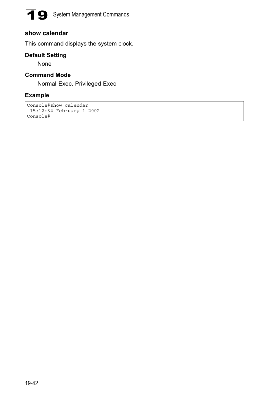 Show calendar | Edge Products ES3528-WDM User Manual | Page 320 / 556