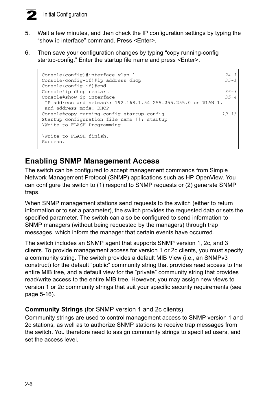Enabling snmp management access | Edge Products ES3528-WDM User Manual | Page 42 / 556