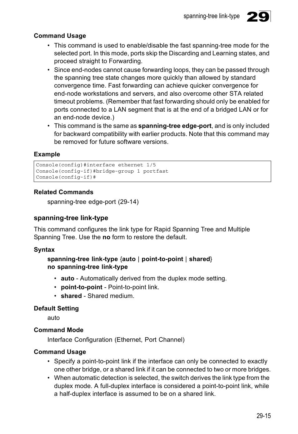 Spanning-tree link-type | Edge Products ES3528-WDM User Manual | Page 451 / 556