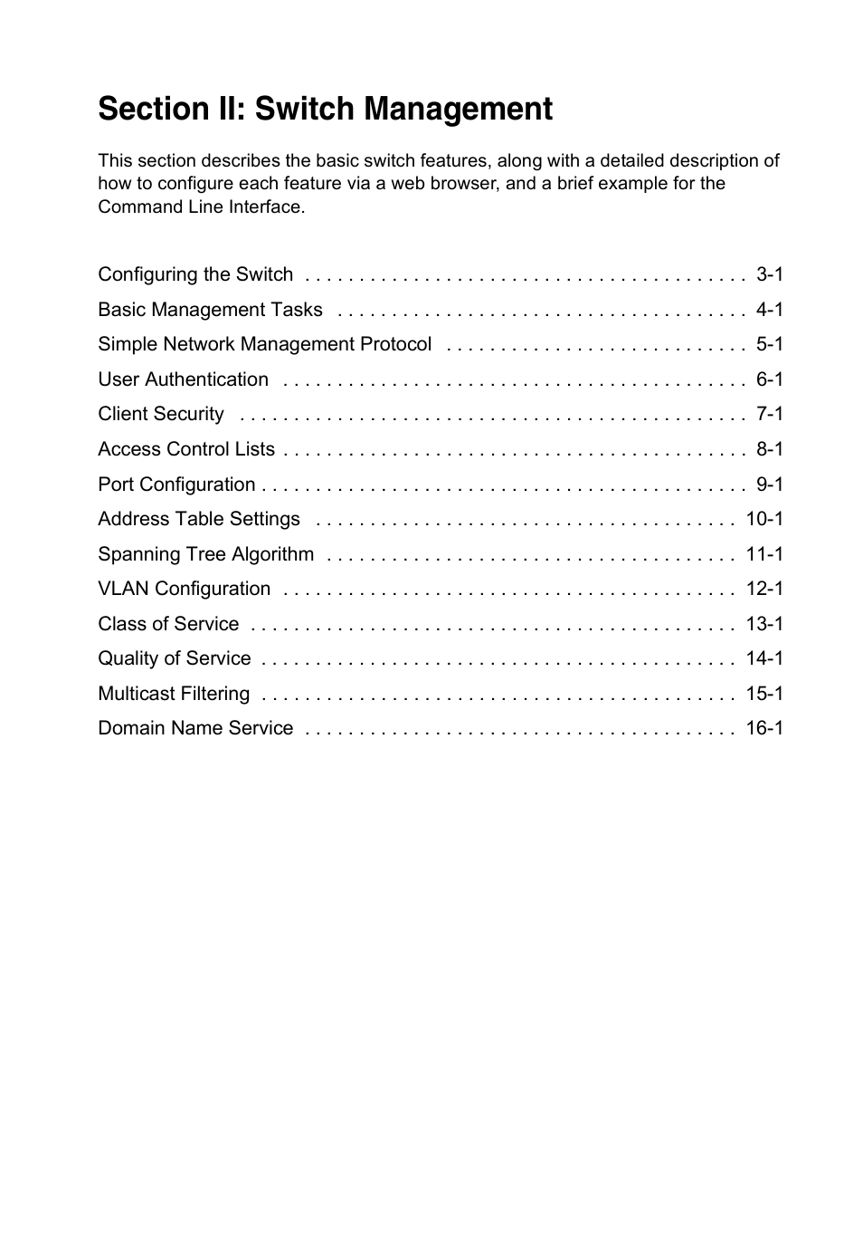 Section ii: switch management | Edge Products ES3528-WDM User Manual | Page 47 / 556