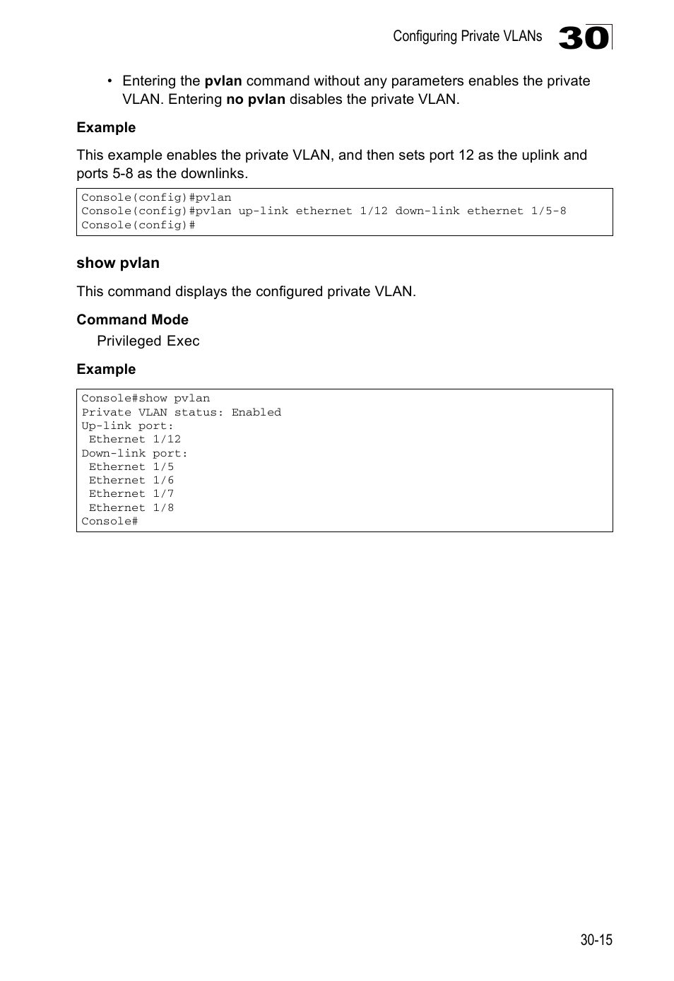 Show pvlan | Edge Products ES3528-WDM User Manual | Page 471 / 556