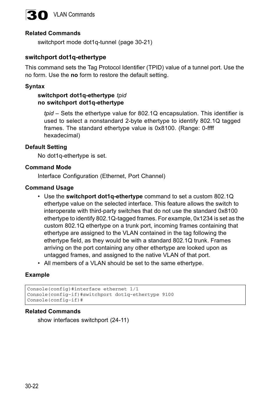 Switchport dot1q-ethertype | Edge Products ES3528-WDM User Manual | Page 478 / 556