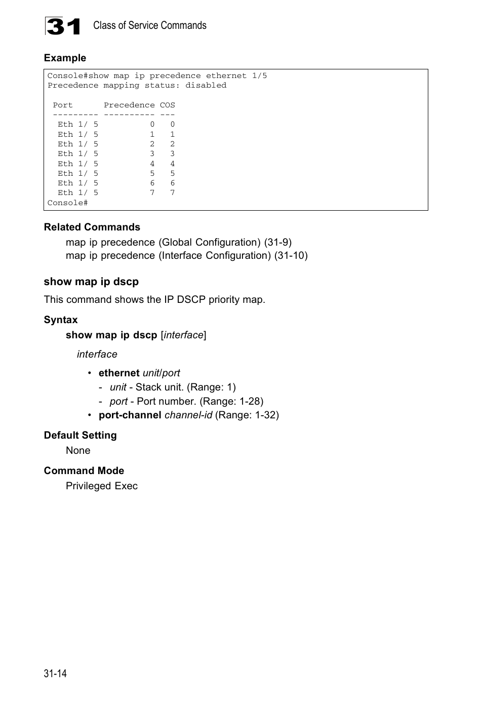 Show map ip dscp | Edge Products ES3528-WDM User Manual | Page 492 / 556