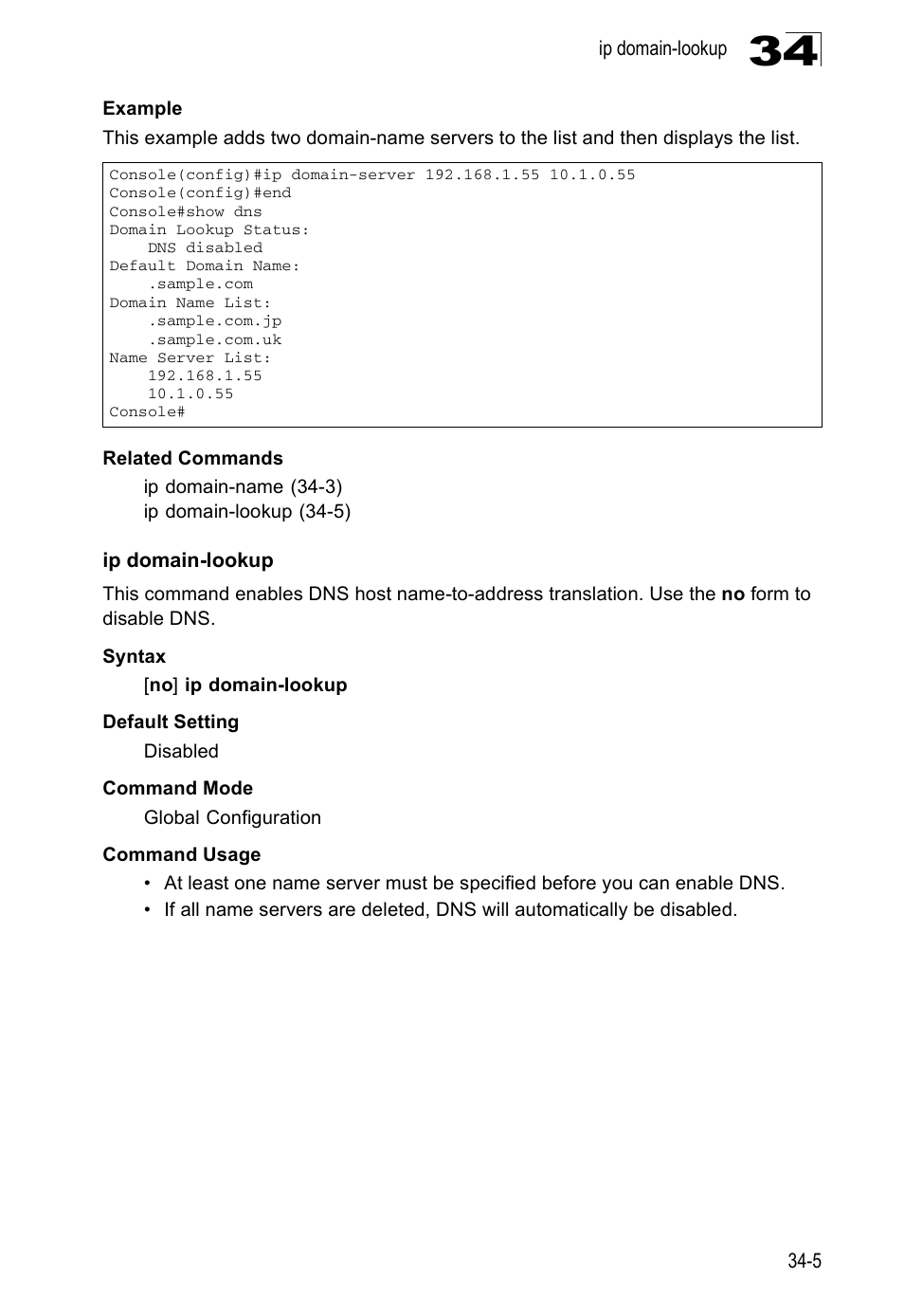 Ip domain-lookup, Ip domain-lookup co | Edge Products ES3528-WDM User Manual | Page 525 / 556
