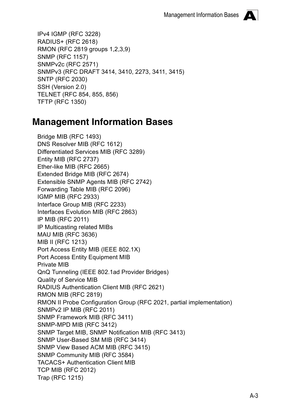 Management information bases | Edge Products ES3528-WDM User Manual | Page 539 / 556