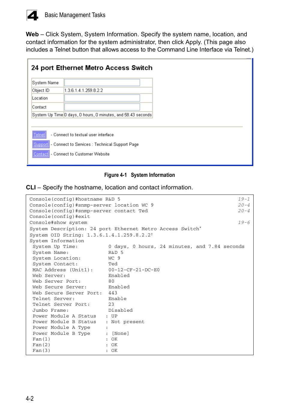 Figure 4-1, System information | Edge Products ES3528-WDM User Manual | Page 58 / 556