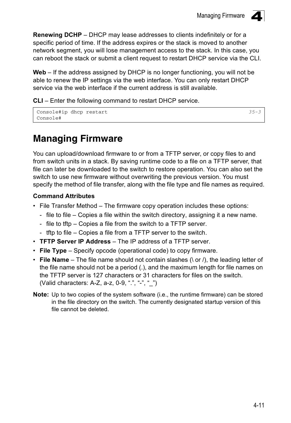 Managing firmware | Edge Products ES3528-WDM User Manual | Page 67 / 556