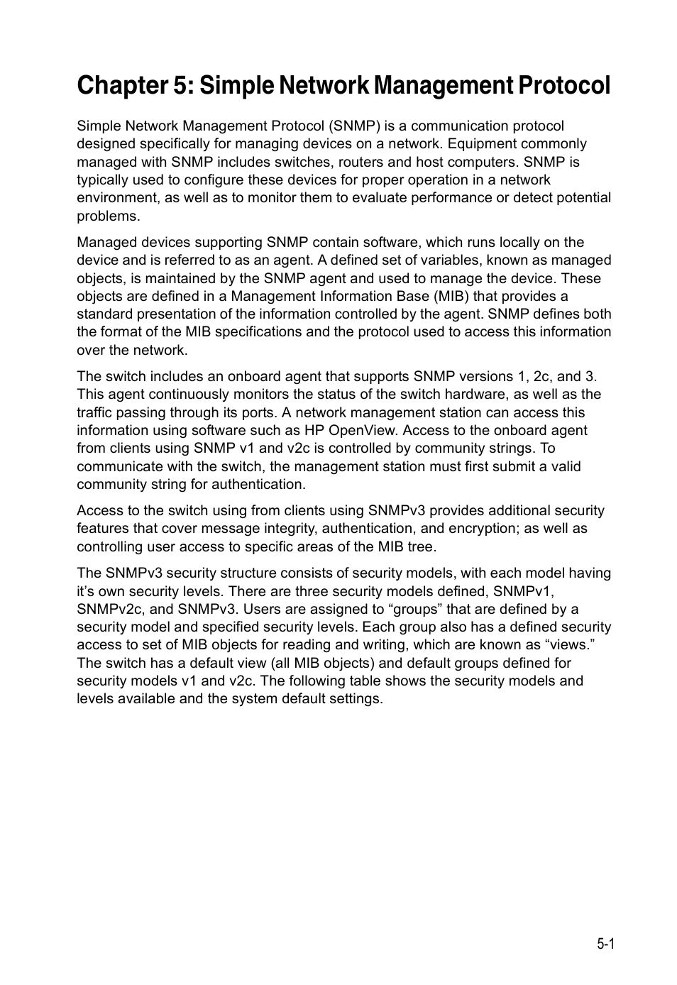 Chapter 5: simple network management protocol, Simple network management protocol | Edge Products ES3528-WDM User Manual | Page 85 / 556