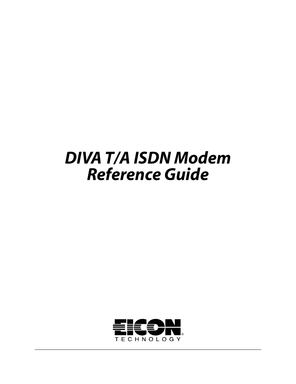 Eicon Networks DIVA T/A ISDN Modem User Manual | 66 pages