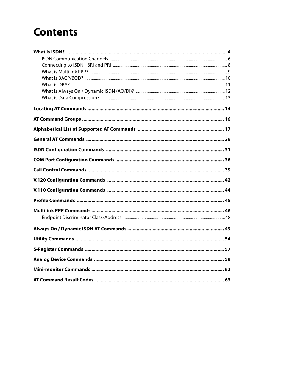 Eicon Networks DIVA T/A ISDN Modem User Manual | Page 3 / 66