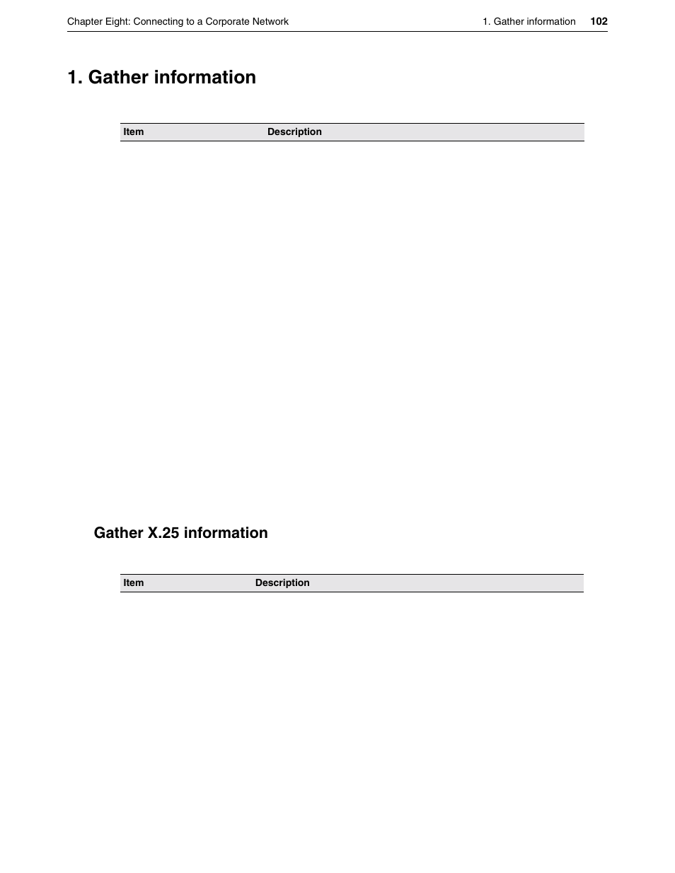 Gather information, Gather x.25 information | Eicon Networks DIVA LAN ISDN User Manual | Page 102 / 213