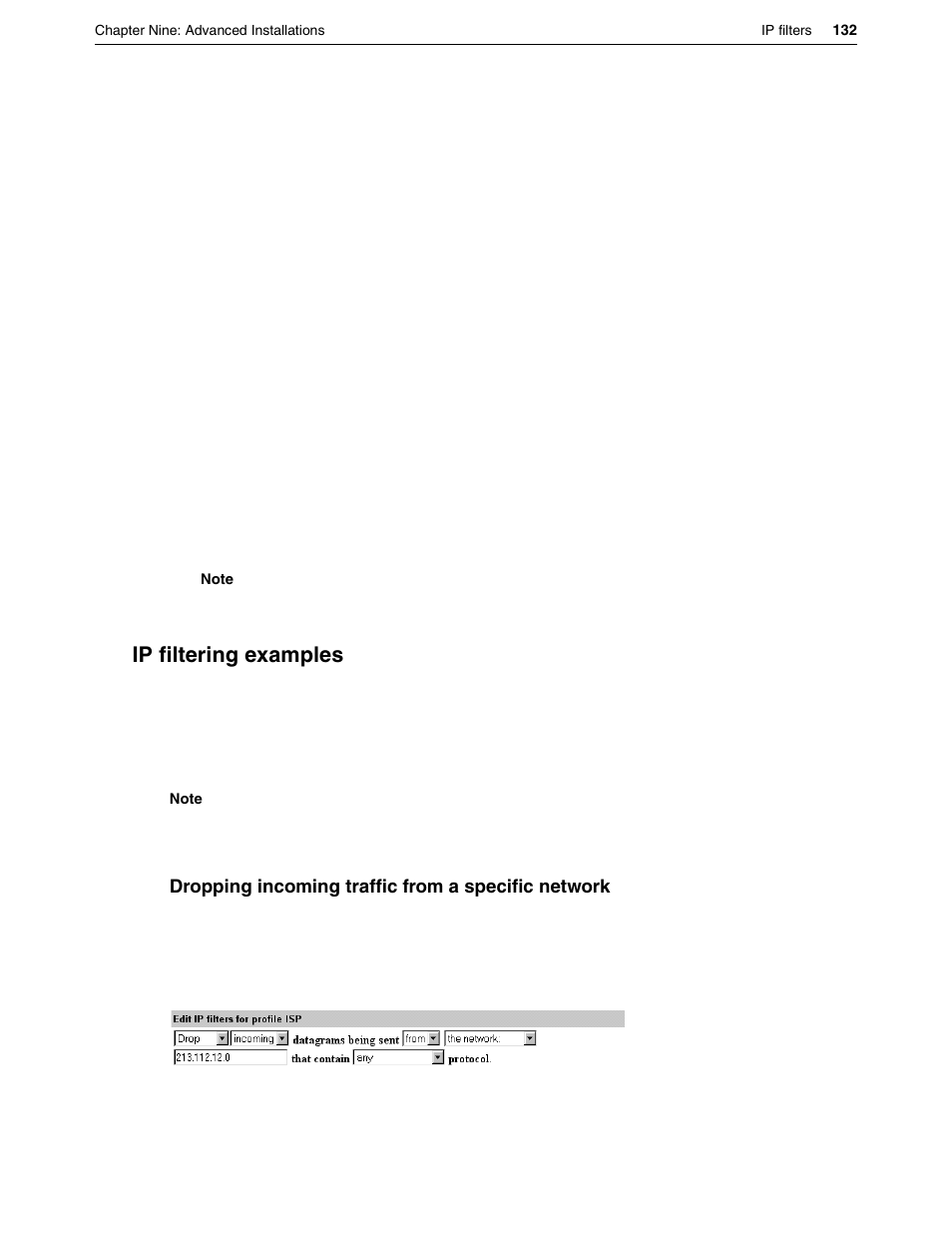 Ip filtering examples | Eicon Networks DIVA LAN ISDN User Manual | Page 132 / 213
