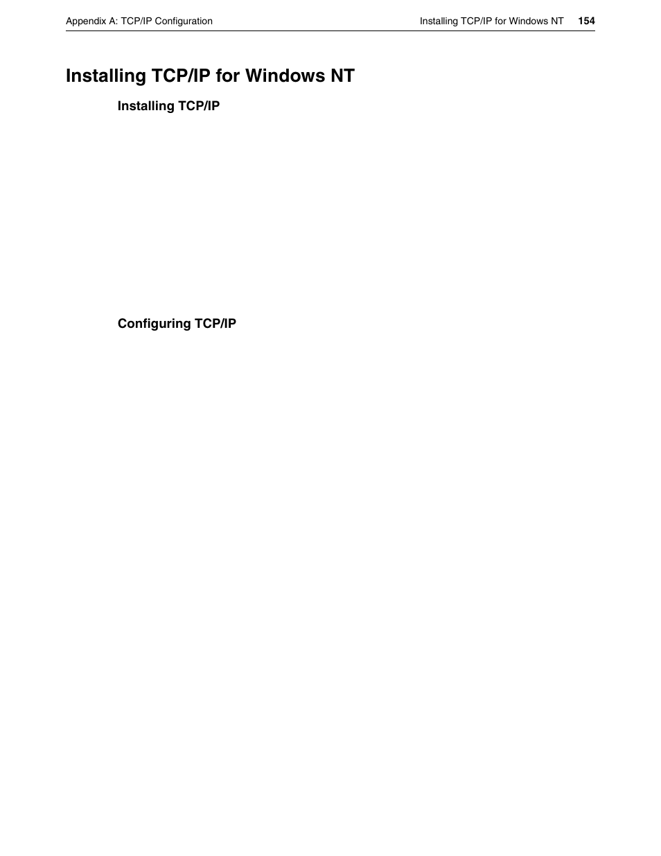Installing tcp/ip for windows nt | Eicon Networks DIVA LAN ISDN User Manual | Page 154 / 213